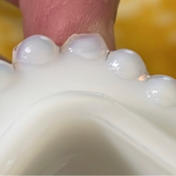 Vintage Westmoreland Milk Glass Beaded Square Pedestal Lidded Compote EUC - Picture 11 of 11